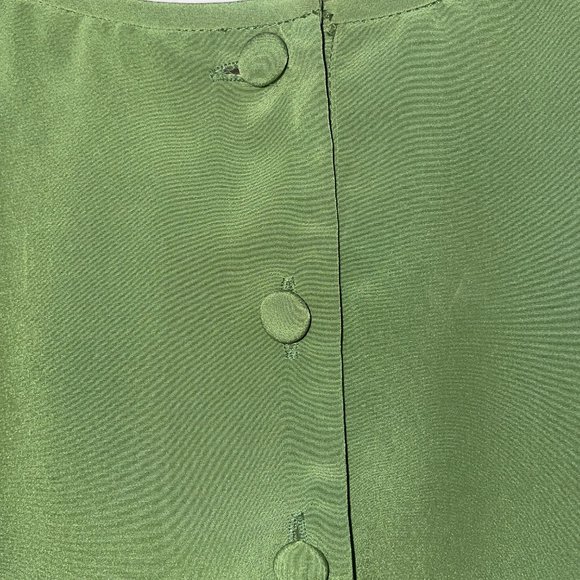 Vintage 1980s - Kasper and Company - Silky Green Blouse - Size 4P - Picture 3 of 4